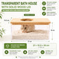 Hamster Sand Bath House – Transparent Acrylic Anti-Spill Bathroom for Small Pets
