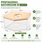 Hamster Sand Bath House – Transparent Acrylic Anti-Spill Bathroom for Small Pets