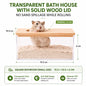 Hamster Sand Bath House – Transparent Acrylic Anti-Spill Bathroom for Small Pets
