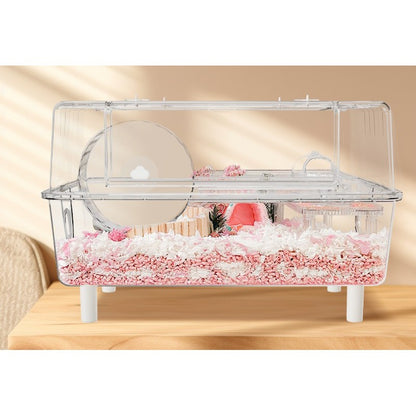 Hamster Cage Crystal Full Set 62cm Acrylic Hamster Cage Transparent Hamster Cage