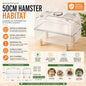 BUCATSTATE 50cm Premium Hamster Habitat | Crystal Clear Enclosure | Front Opening Design | Space-Saving Stackable Cage