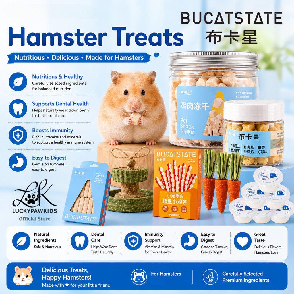 BUCATSTATE Premium Hamster Treats & Supplements Collection