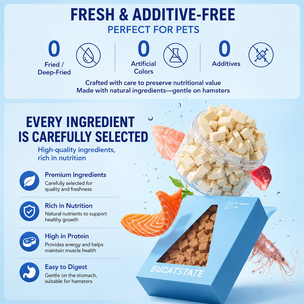 BUCATSTATE Premium Hamster Treats & Supplements Collection