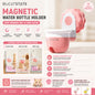BUCATSTATE Magnetic Water Bottle Holder for Hamsters | Strong Magnet | Space-Saving Design | Adjustable Drinking Height