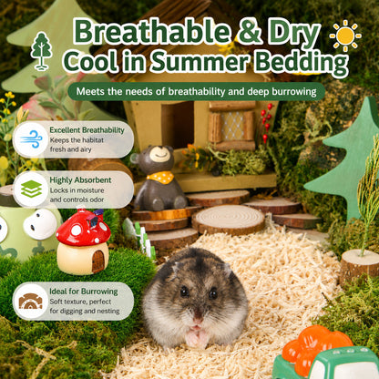 Bucatstate Poplar Wood Shaving 1kg Mid Cut Natural & Clean Bedding for Hamsters and Small Pets Burrowing Low Dust