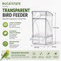 BUCATSTATE Premium Automatic Bird Feeder | Gravity Feeding | Seed Hull Catcher | Budgie Cockatiel Lovebird