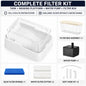 BUCATSTATE Turtle Habitat Tank with Built-in Filtration System Basking Platform & Clear Cover–Leak-Proof Turtle Aquarium