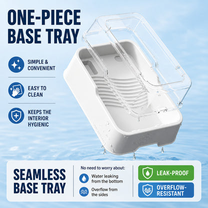 BUCATSTATE Turtle Habitat Tank with Built-in Filtration System Basking Platform & Clear Cover–Leak-Proof Turtle Aquarium