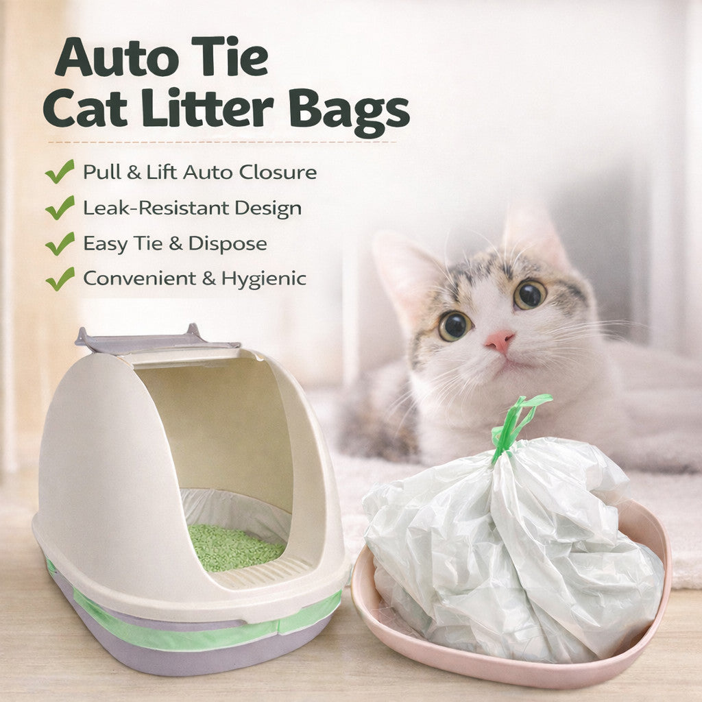 Cat Litter Trash Bags - Drawstring Cat Toilet Disposable Bag, Thickened Drawstring Type Trash Bag, Available In All Size
