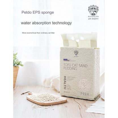 Milk Tofu Cat Litter, Water-Absorbing Particles, Degradable, Dust-Free, Multi-Flavored, Strong Water-Absorbing