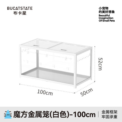 3.0 Bucatstate Hamster Cage 100cm / 120cm Stackable Design Come With Wheels