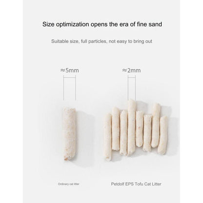 Milk Tofu Cat Litter, Water-Absorbing Particles, Degradable, Dust-Free, Multi-Flavored, Strong Water-Absorbing