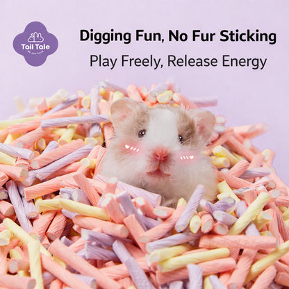 Tail Tale Hamster Rainbow Paper Bedding 360g Effectively Absorbs Odors 100% Virgin Wood Pulp