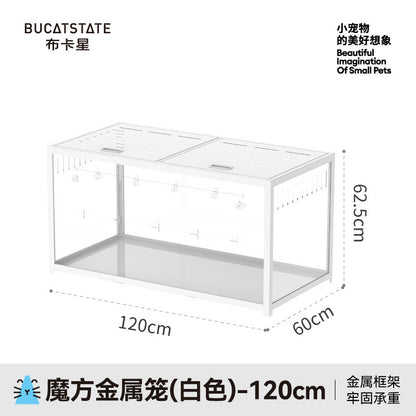 3.0 Bucatstate Hamster Cage 100cm / 120cm Stackable Design Come With Wheels