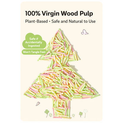 Tail Tale Hamster Rainbow Paper Bedding 360g Effectively Absorbs Odors 100% Virgin Wood Pulp