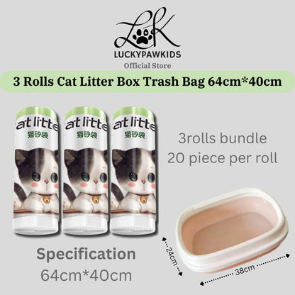 Cat Litter Trash Bags - Drawstring Cat Toilet Disposable Bag, Thickened Drawstring Type Trash Bag, Available In All Size