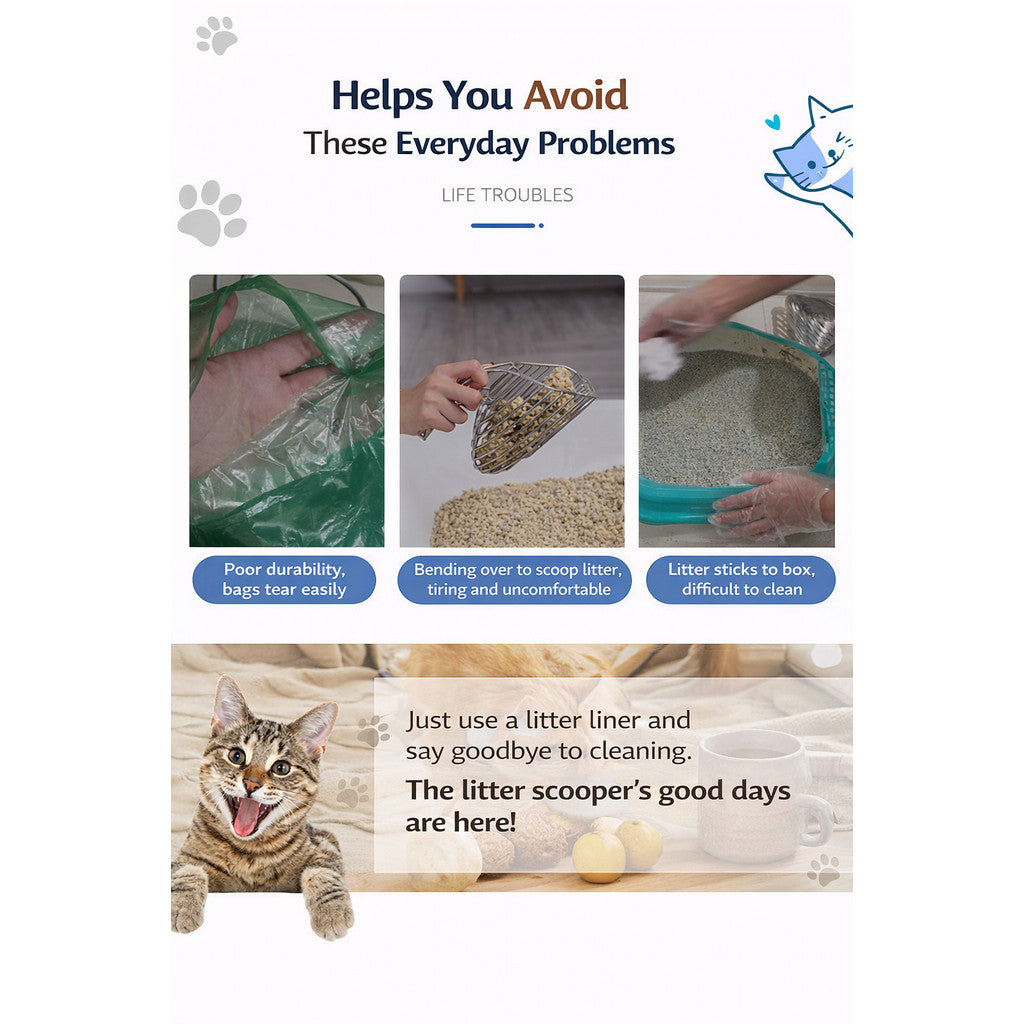 Cat Litter Trash Bags - Drawstring Cat Toilet Disposable Bag, Thickened Drawstring Type Trash Bag, Available In All Size