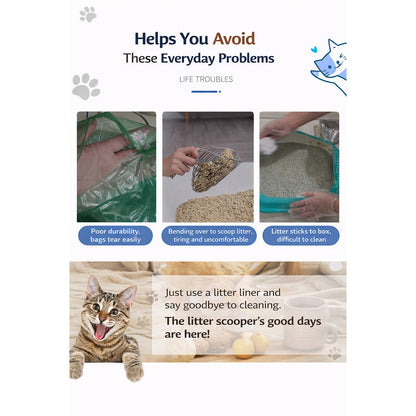 Cat Litter Trash Bags - Drawstring Cat Toilet Disposable Bag, Thickened Drawstring Type Trash Bag, Available In All Size