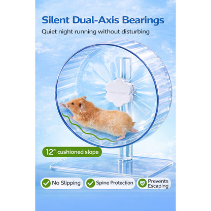 26cm Bucatstate Transparent Crystal Hamster Running Wheel