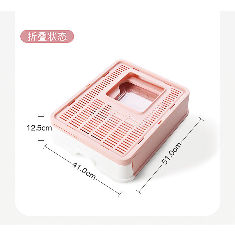 CAT LITTER BOX / FULLY ENCLOSED / ANTI SPLASH / LARGE DEODORANT DRAWER TYPE