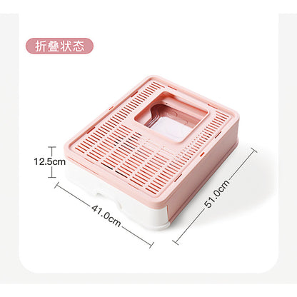 CAT LITTER BOX / FULLY ENCLOSED / ANTI SPLASH / LARGE DEODORANT DRAWER TYPE