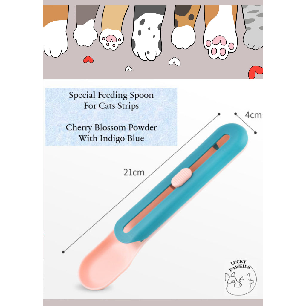 <SG-Seller> FuninCrea Lickable Cat Treats Spoon, Cat Liquid Snacks Feeding Spoon Pet Food Scoop for Feeding Lickable Wet