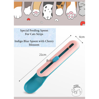 <SG-Seller> FuninCrea Lickable Cat Treats Spoon, Cat Liquid Snacks Feeding Spoon Pet Food Scoop for Feeding Lickable Wet