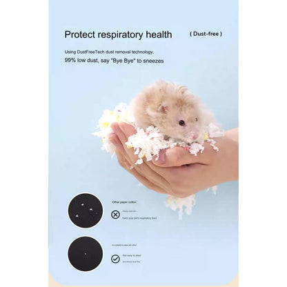 Tafit Hamster Paper Bedding / Tail Tale Hamster Bedding 99% Dust Free / Wood Pulp Bedding For Small Pets Aspen Shaving