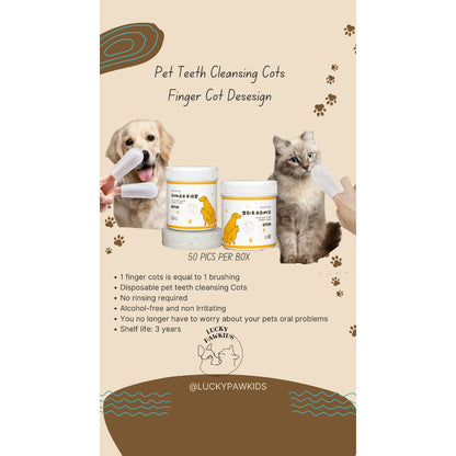 Pets Oral Care Product-Disposable Pets Teeth Cleaning Cot, 50 Pic Per Box