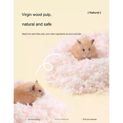 Tafit Hamster Paper Bedding / Tail Tale Hamster Bedding 99% Dust Free / Wood Pulp Bedding For Small Pets Aspen Shaving