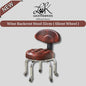 Backrest Stool With Silent Wheel 23cm Comfortable Support Stool / Round Stool