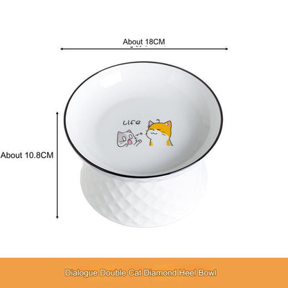 Premium Ceramic Cat Bowl, Designed For Both Style And Functionality. Crafted With High-Quality Ceramic/Luckypawkids