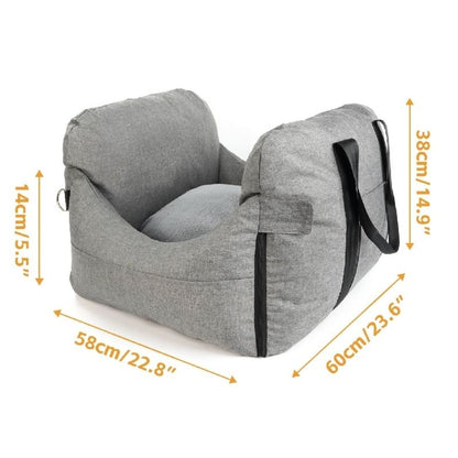 Dog Double Sided Booster Car Seat / Safety Seat for Dog / Water Resistant Fabric / Washable Cover