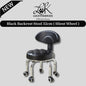 Backrest Stool With Silent Wheel 23cm Comfortable Support Stool / Round Stool