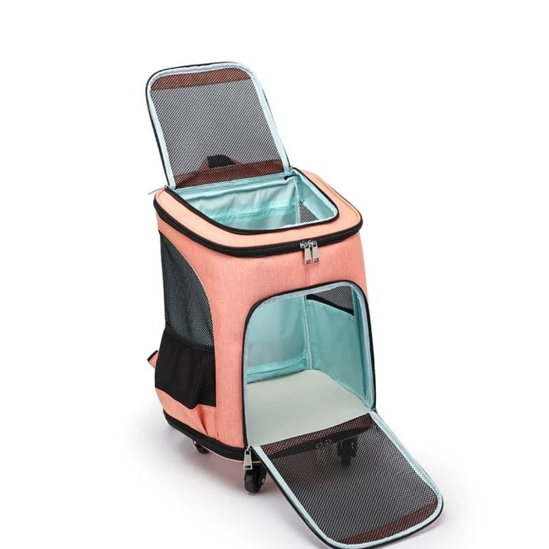 Pets Travel Roller Bag 2 In 1 / Carrier Backpack