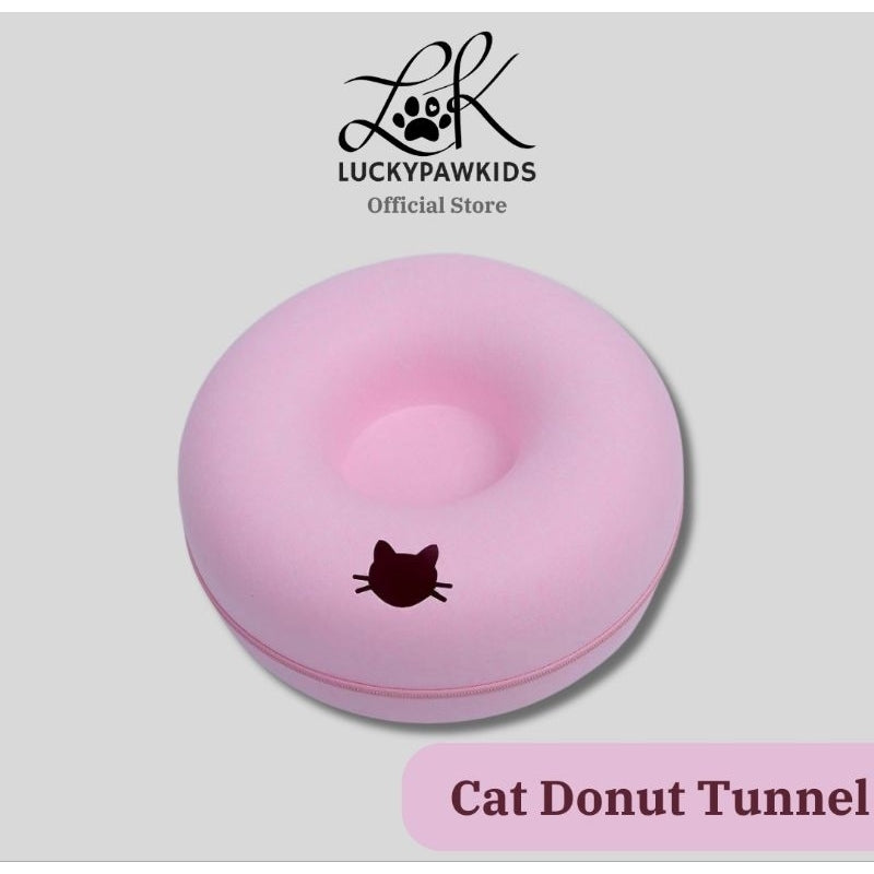 Cat Donut Tunnel / Cat Toy / Cat Bed / Cat House/Luckypawkids