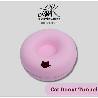 Cat Donut Tunnel / Cat Toy / Cat Bed / Cat House/Luckypawkids