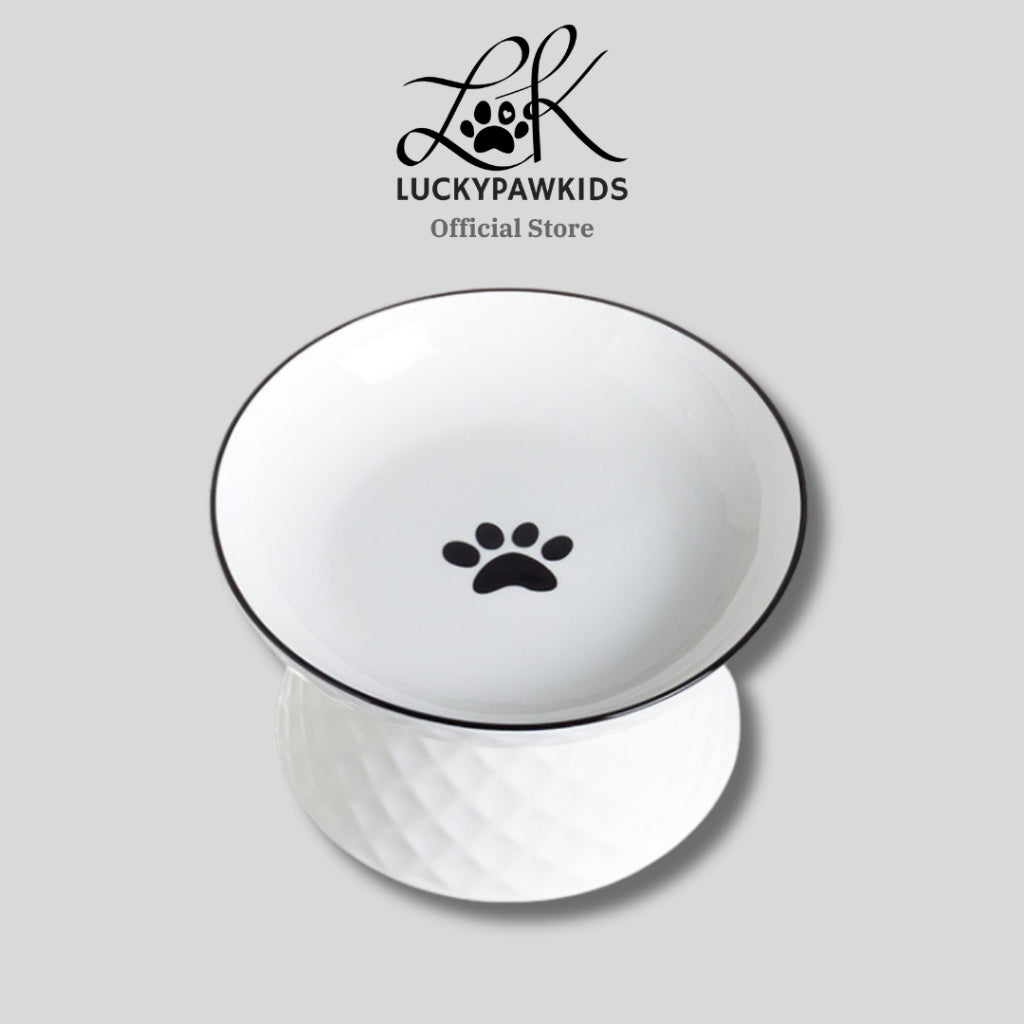 Premium Ceramic Cat Bowl, Designed For Both Style And Functionality. Crafted With High-Quality Ceramic/Luckypawkids