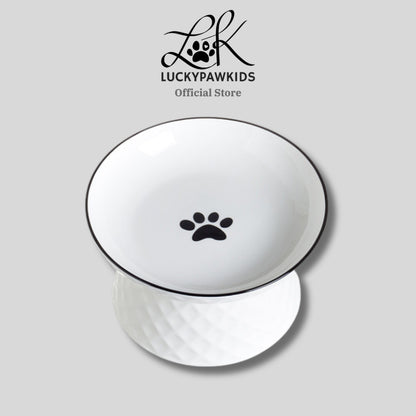Premium Ceramic Cat Bowl, Designed For Both Style And Functionality. Crafted With High-Quality Ceramic/Luckypawkids