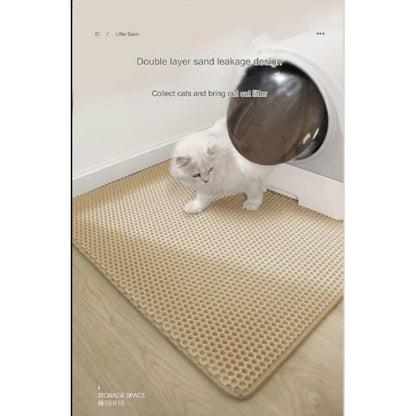 Cat Litter Mat 45x60cm Waterproof Cat Mat Anti-Splash EVA Double Layer Filter Anti-Leakage Control Litter Mat