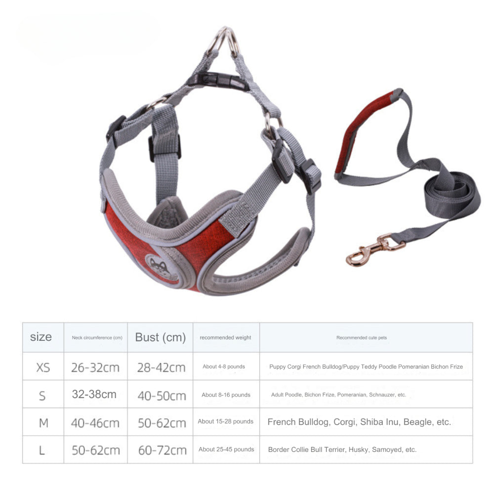 Harness Dog Leash Dog Rope Vest Type X-Type Reflective