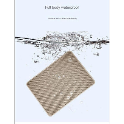 Cat Litter Mat 45x60cm Waterproof Cat Mat Anti-Splash EVA Double Layer Filter Anti-Leakage Control Litter Mat