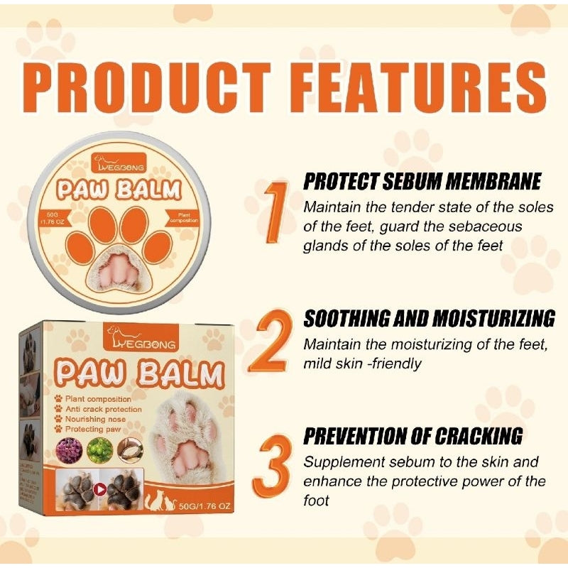 Dog Paw Balm Anti Creak Protection Protecting Paw Nourishing Nose 50g
