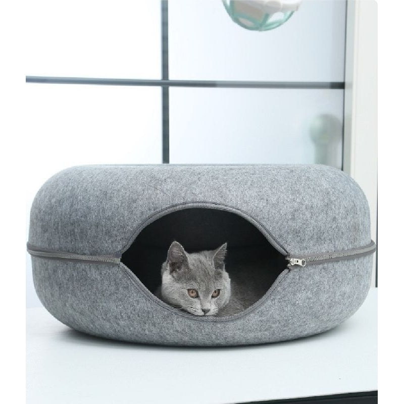 Cat Donut Tunnel / Cat Toy / Cat Bed / Cat House/Luckypawkids