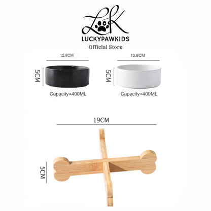Premium Ceramic Cat Bowl, Designed For Both Style And Functionality. Crafted With High-Quality Ceramic/Luckypawkids