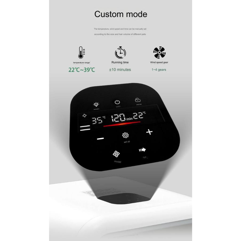 Smart Pet Dryer Box, Blowing, Drying, Sterilization, Smart Puppy Drying Box 62L/Luckypawkids