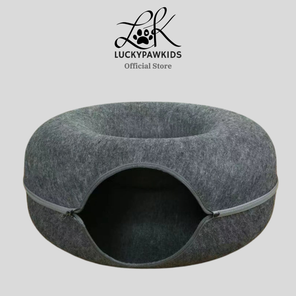 Cat Donut Tunnel / Cat Toy / Cat Bed / Cat House/Luckypawkids