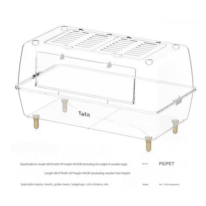 Hamster Cage Transparent Acrylic 43/50/62/70/75/88/100CM