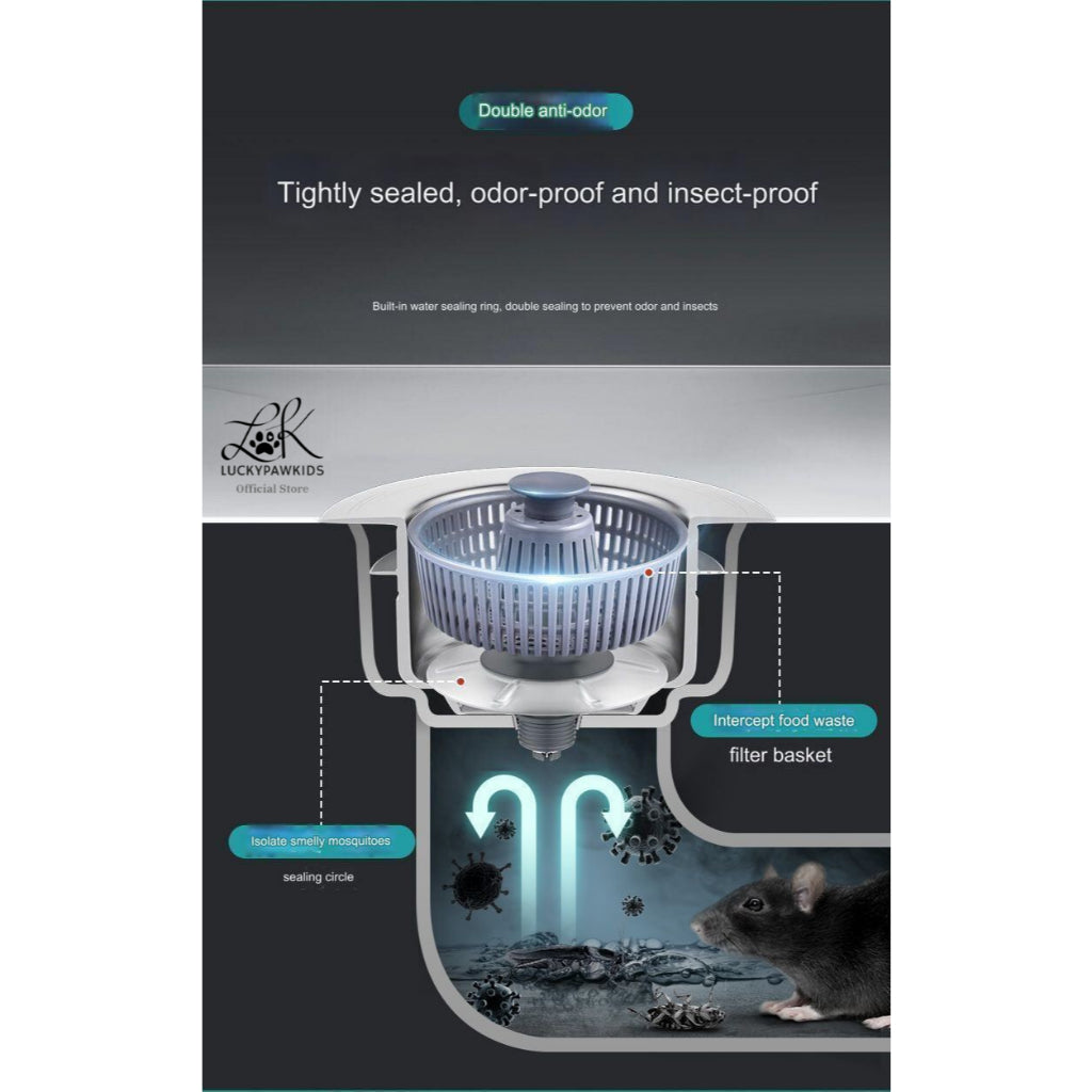 Stainless Steel Kitchen Sink Drainage Filter / Quick Drainage / Anit-Clogging / Anti-Odor