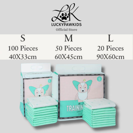 Ultra Absorbent pee pad/ Dog Training Pee Pad / Pets / Urine Pad / Premium Grade/Luckypawkids